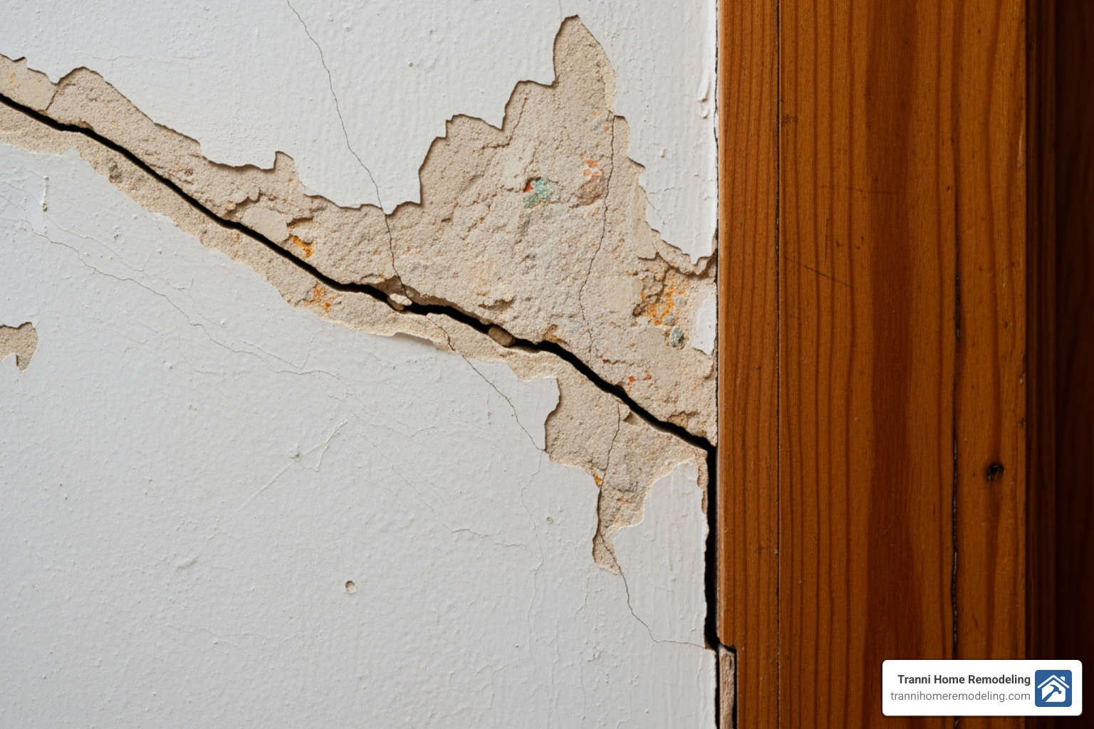 diagonal wall crack near a door frame - Home plaster repair diagonal wall crack near a door frame - Home plaster repair