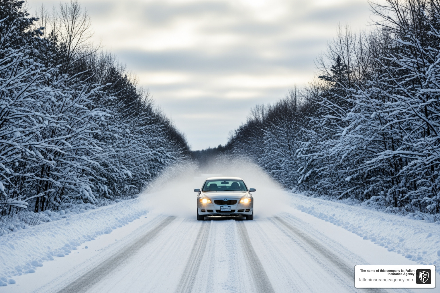 Winter driving in Minnesota on a snowy road - affordable auto insurance cannon falls Winter driving in Minnesota on a snowy road - affordable auto insurance cannon falls