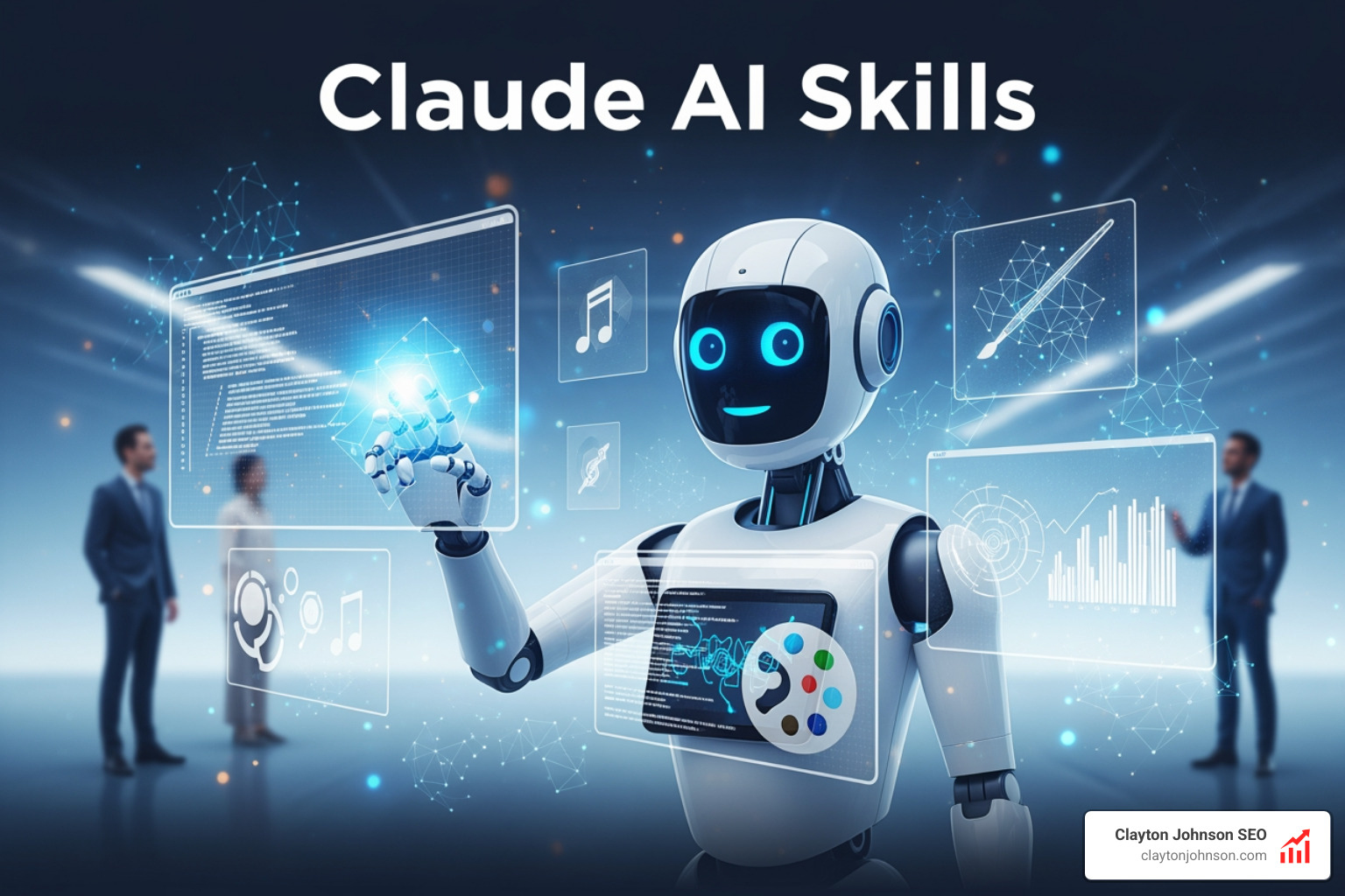 A screenshot of a code editor showing a SKILL.md file with YAML frontmatter at the top and detailed Markdown instructions below - Claude AI skills