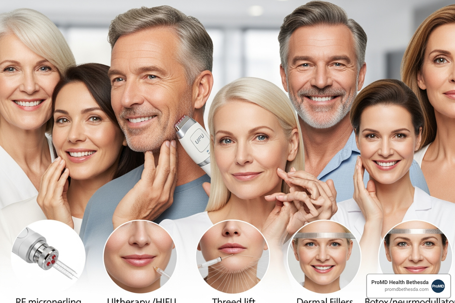 Skin elasticity comparison showing youthful skin with dense collagen/elastin fibers vs aging skin with fragmented fibers and sagging - non surgical facelift alternatives