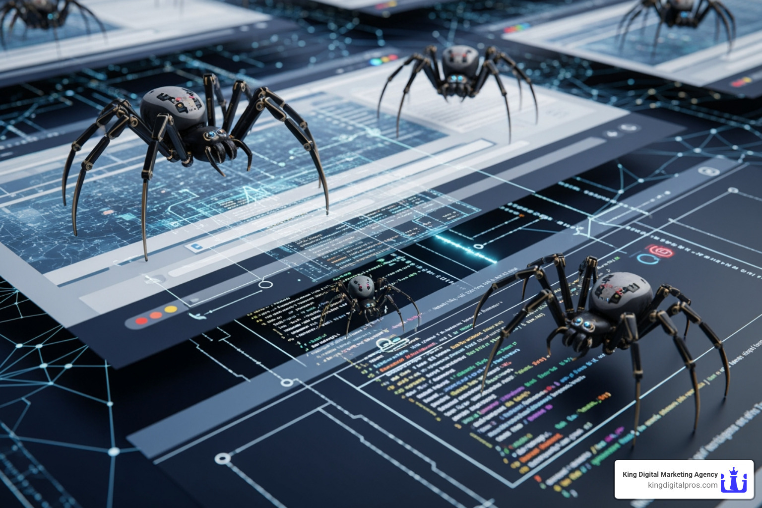 Search Engine Crawlers Exploring A Website - Get Found On Google