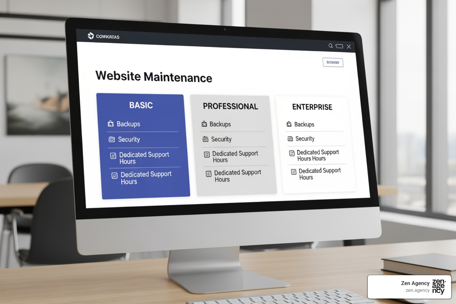 comparison chart of website maintenance tiers - web maintenance packages comparison chart of website maintenance tiers - web maintenance packages