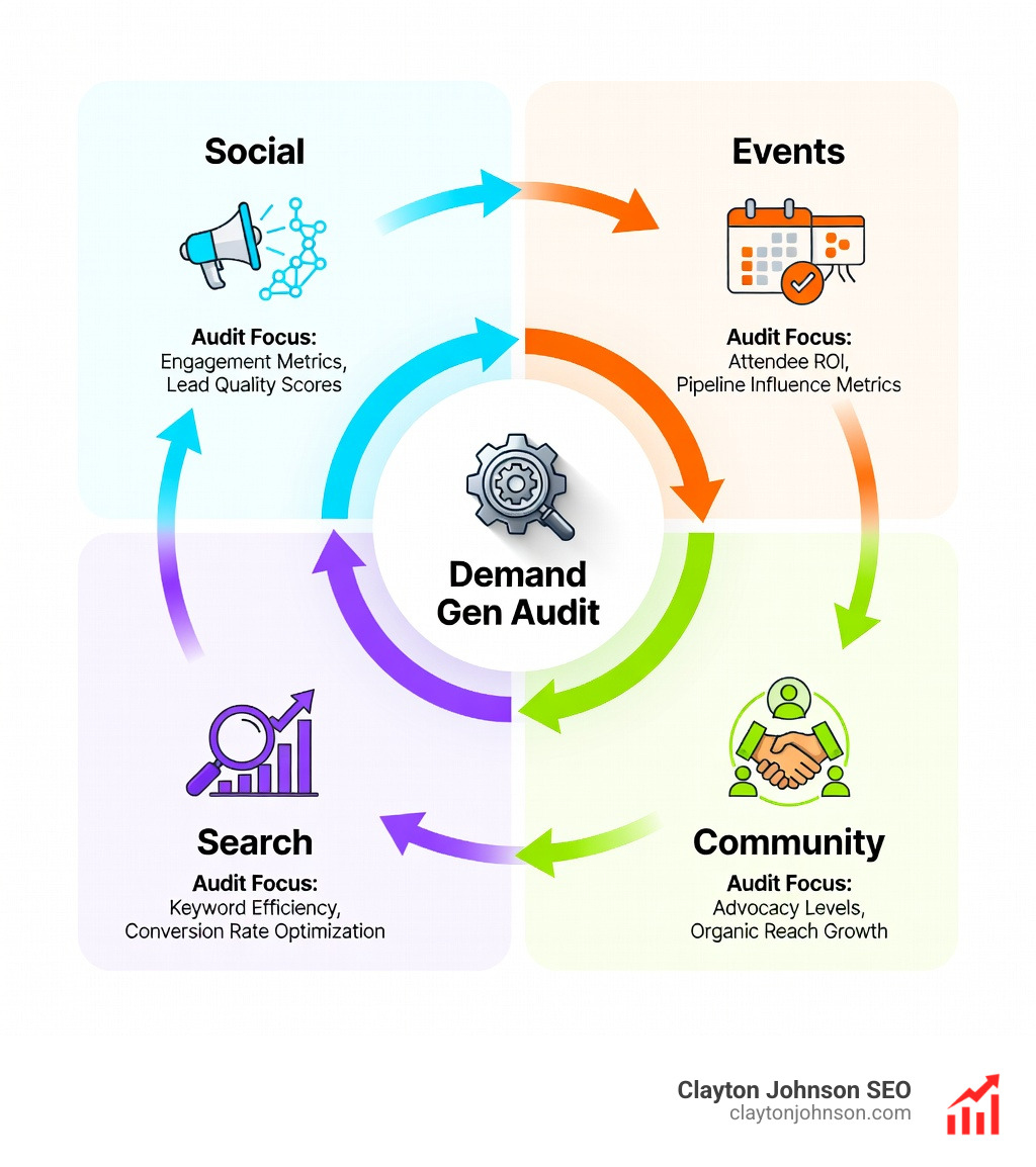 The Big Four channels: Social, Search, Events, and Community - B2B demand gen audits