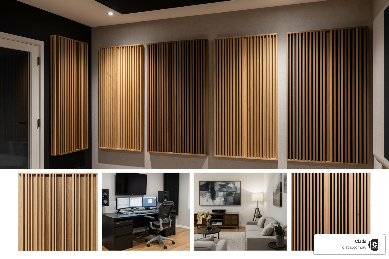acoustic panel cross-section showing felt backing and timber slats - acoustic wooden panels for walls