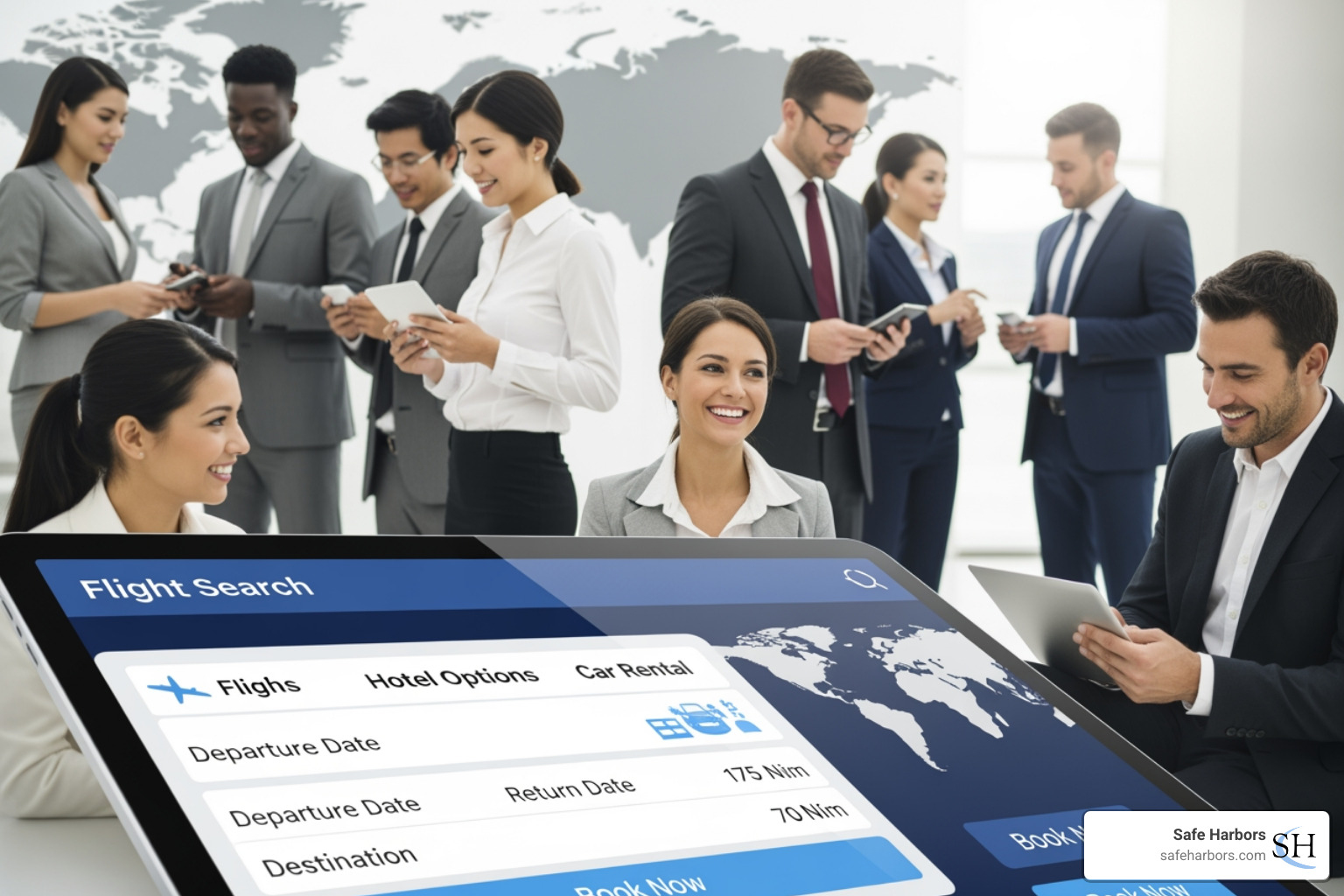 user-friendly mobile booking interface on a smartphone - Corporate travel booking user-friendly mobile booking interface on a smartphone - Corporate travel booking