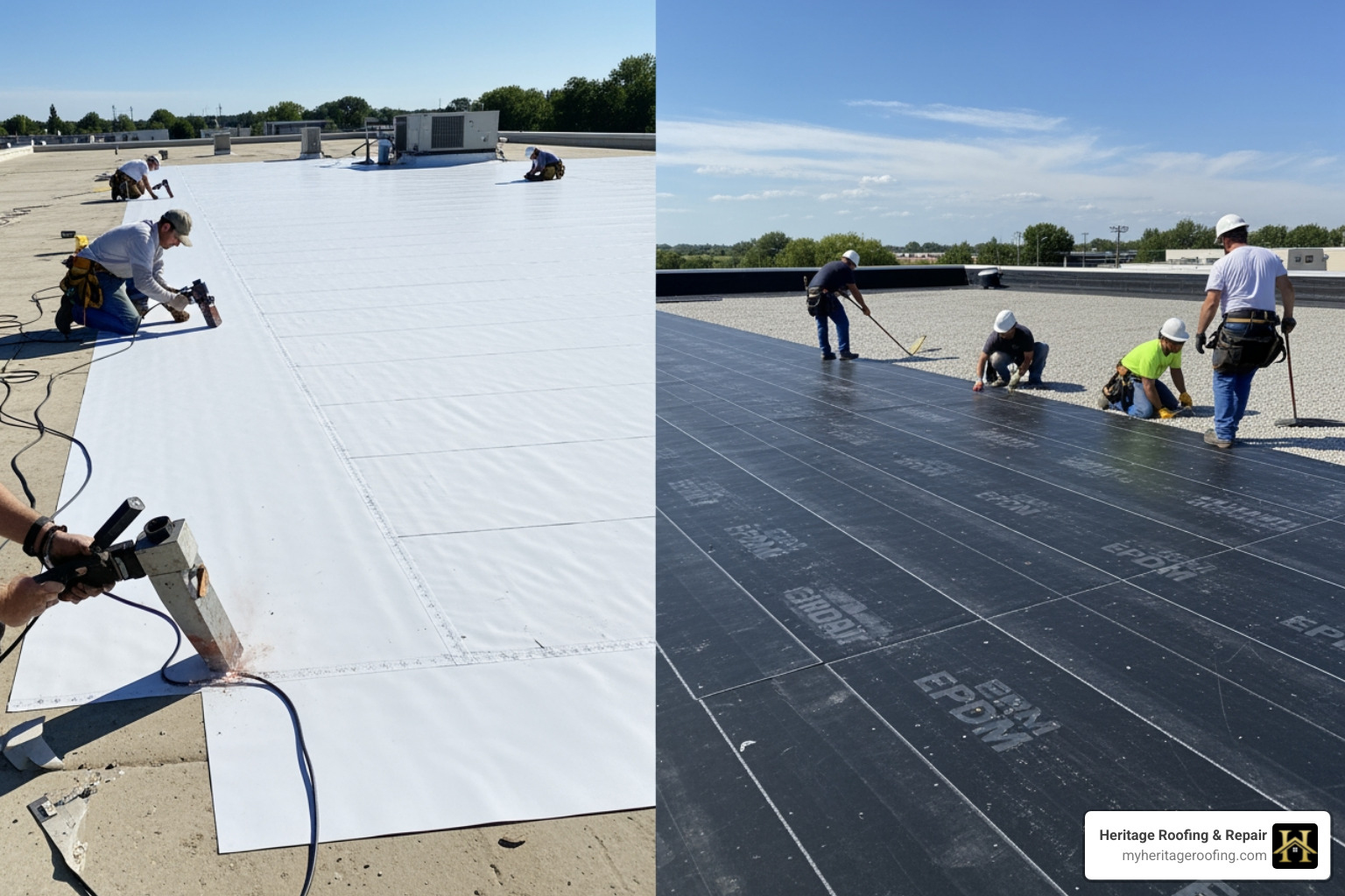 TPO vs EPDM installation - commercial roof cost