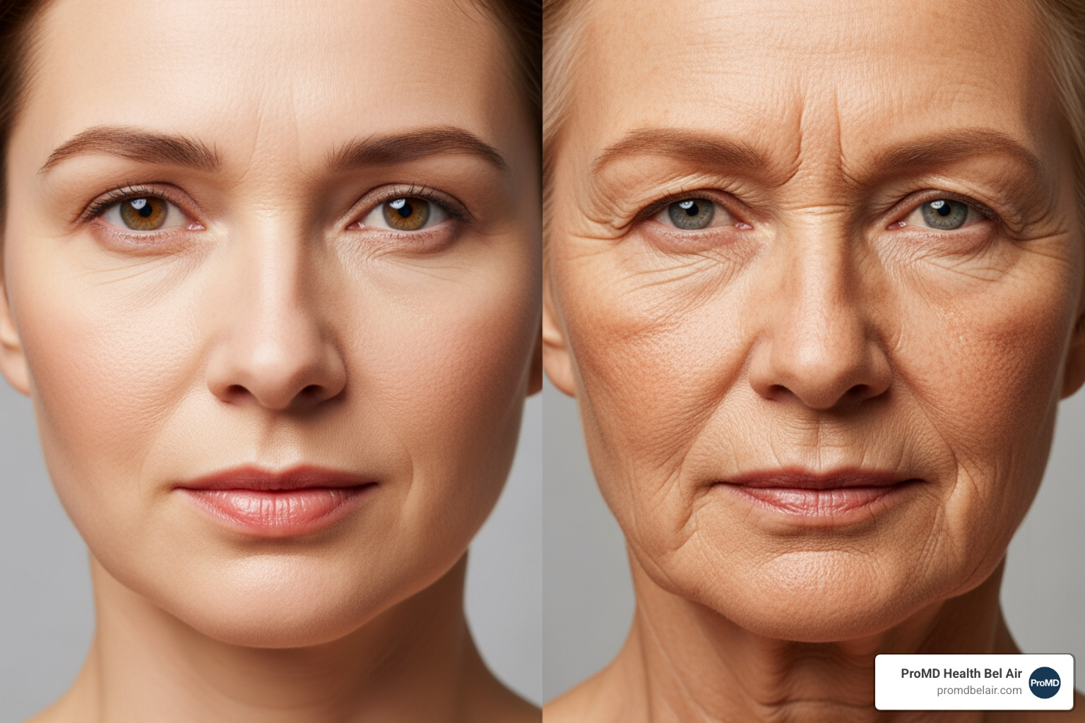 sun damage comparison showing skin with UV protection versus skin with chronic sun exposure - wrinkle treatment options sun damage comparison showing skin with UV protection versus skin with chronic sun exposure - wrinkle treatment options
