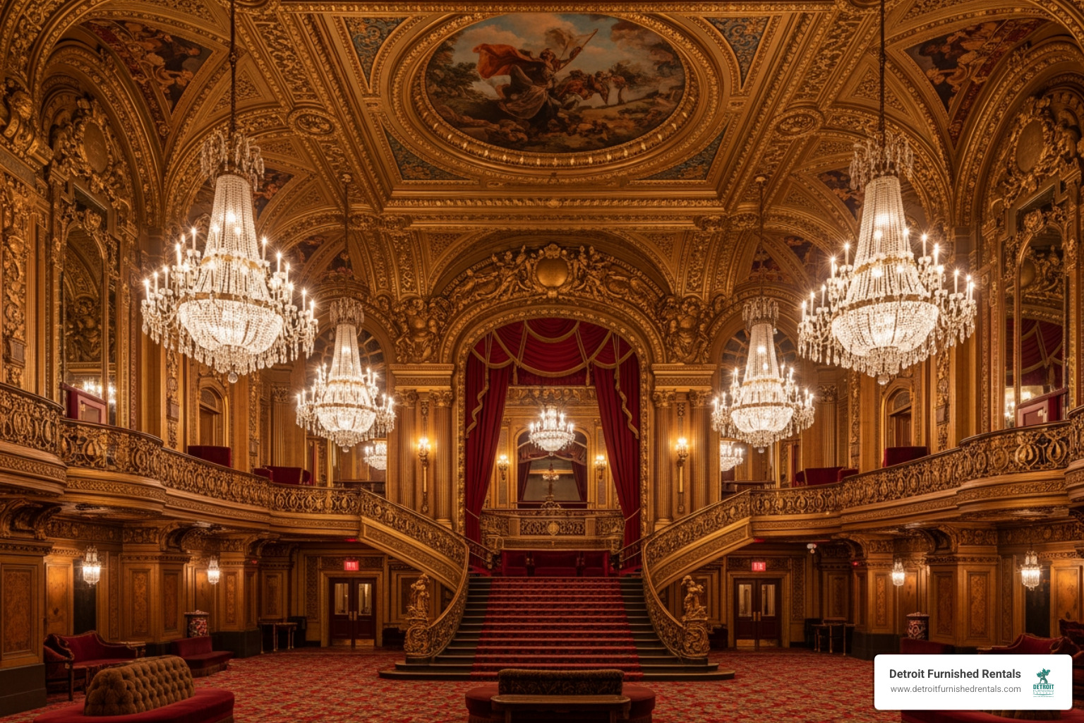 Fox Theatre grand lobby - broadway in detroit