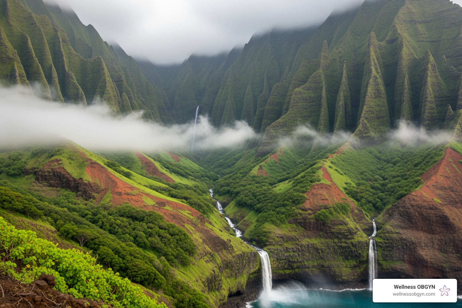 Lush Kauai valleys and Na Pali cliffs - hawaii aesthetic