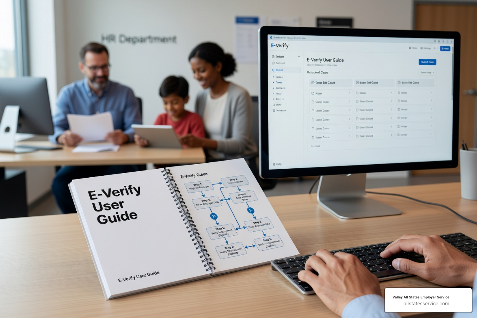 E-Verify photo matching interface comparison showing a sample document photo next to the system-generated image for verification - E-Verify user guide