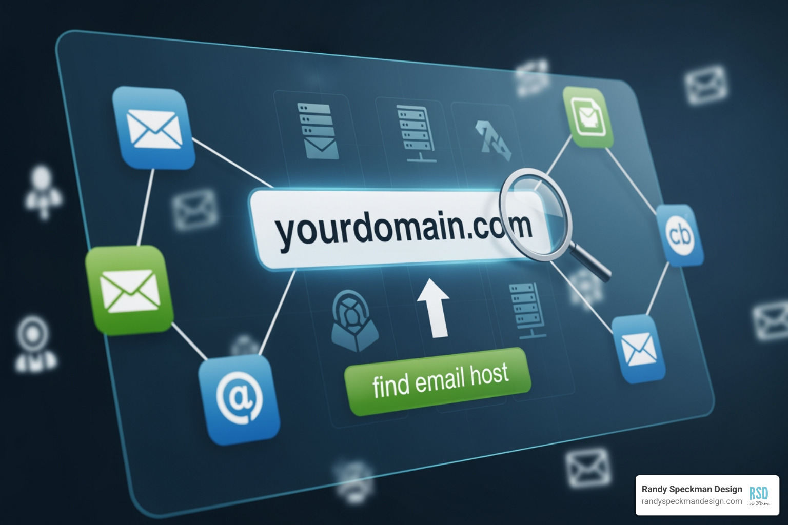 DNS lookup tool interface showing MX record results for a domain - find email host for domain