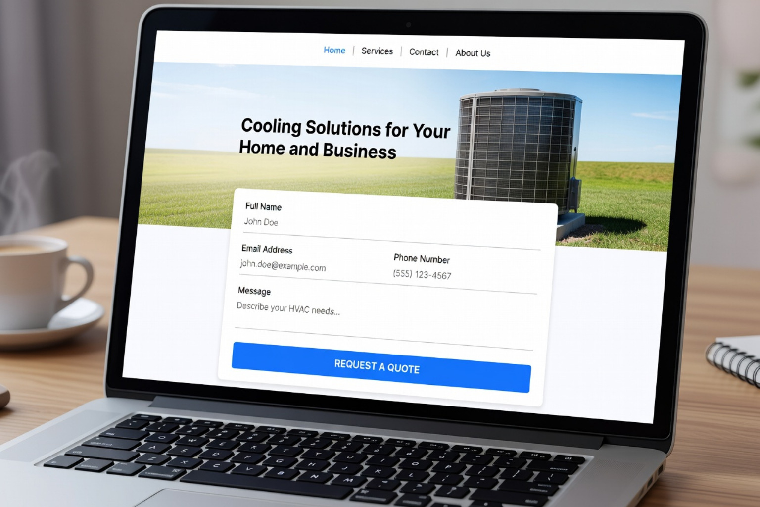 template contact form and request a quote button - hvac website template template contact form and request a quote button - hvac website template