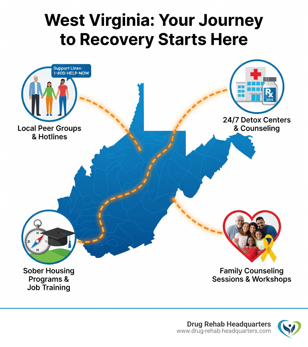 West Virginia mountain landscape - drug rehab west virginia