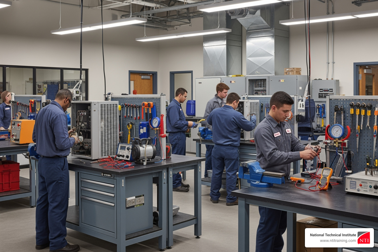 modern NTI classroom and lab - hvac technician course modern NTI classroom and lab - hvac technician course
