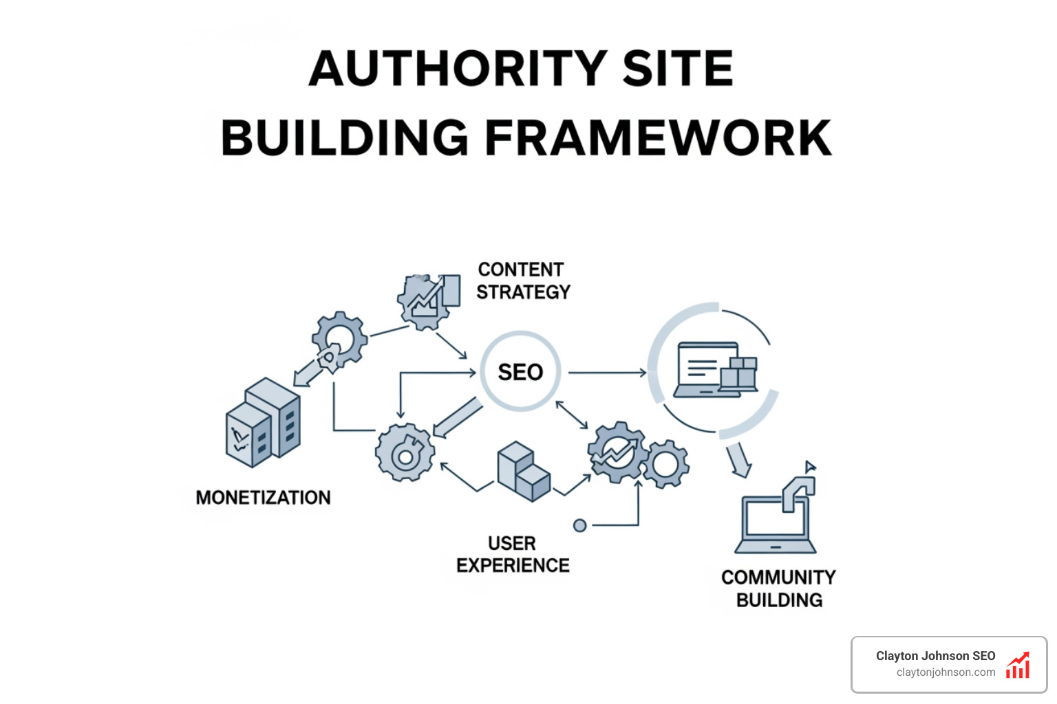 topic cluster model showing a central pillar page connected to multiple related cluster pages through internal links - authority site building framework