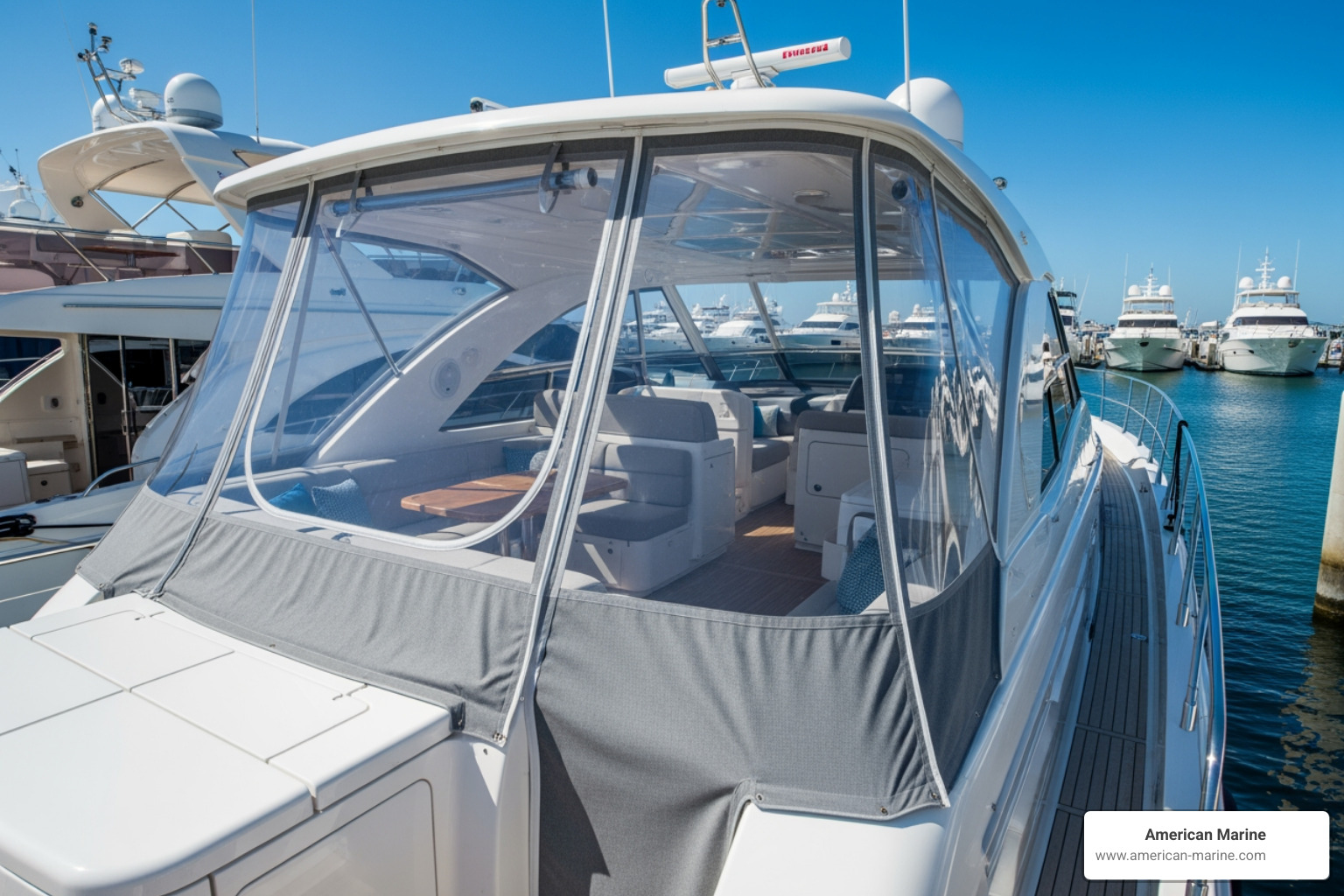 custom yacht cockpit enclosure - custom boat enclosures