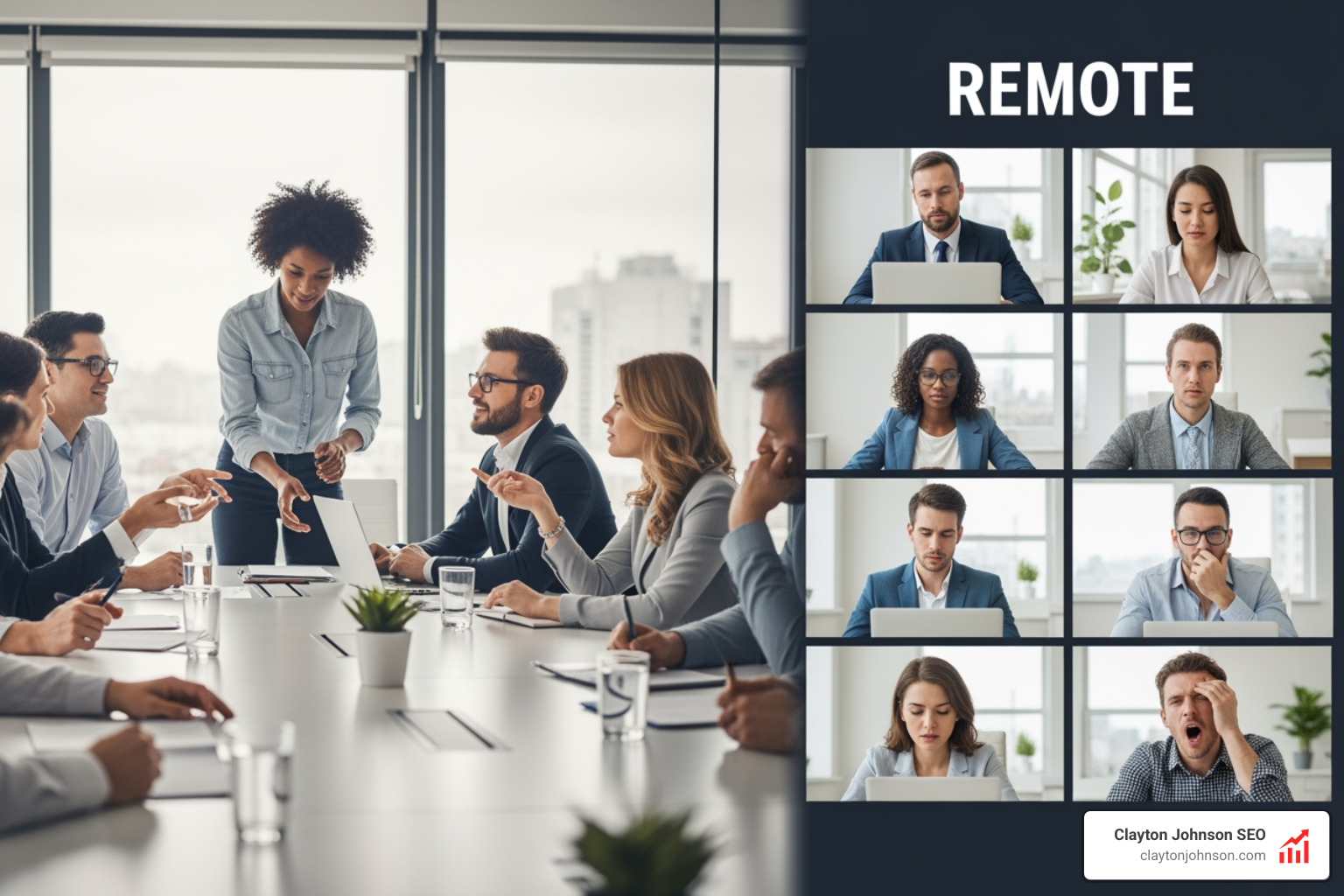 Comparison of remote vs. in-person meeting dynamics highlighting the need for structured agendas in distributed teams - Level 10 meeting agenda Comparison of remote vs. in-person meeting dynamics highlighting the need for structured agendas in distributed teams - Level 10 meeting agenda