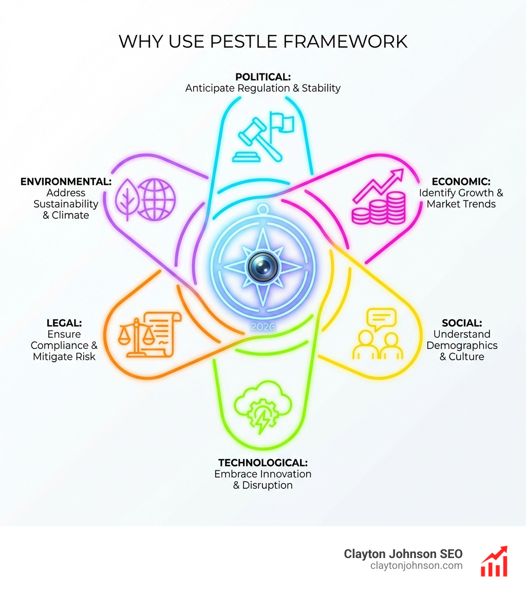 PESTLE pillars overview - why use PESTLE framework PESTLE pillars overview - why use PESTLE framework