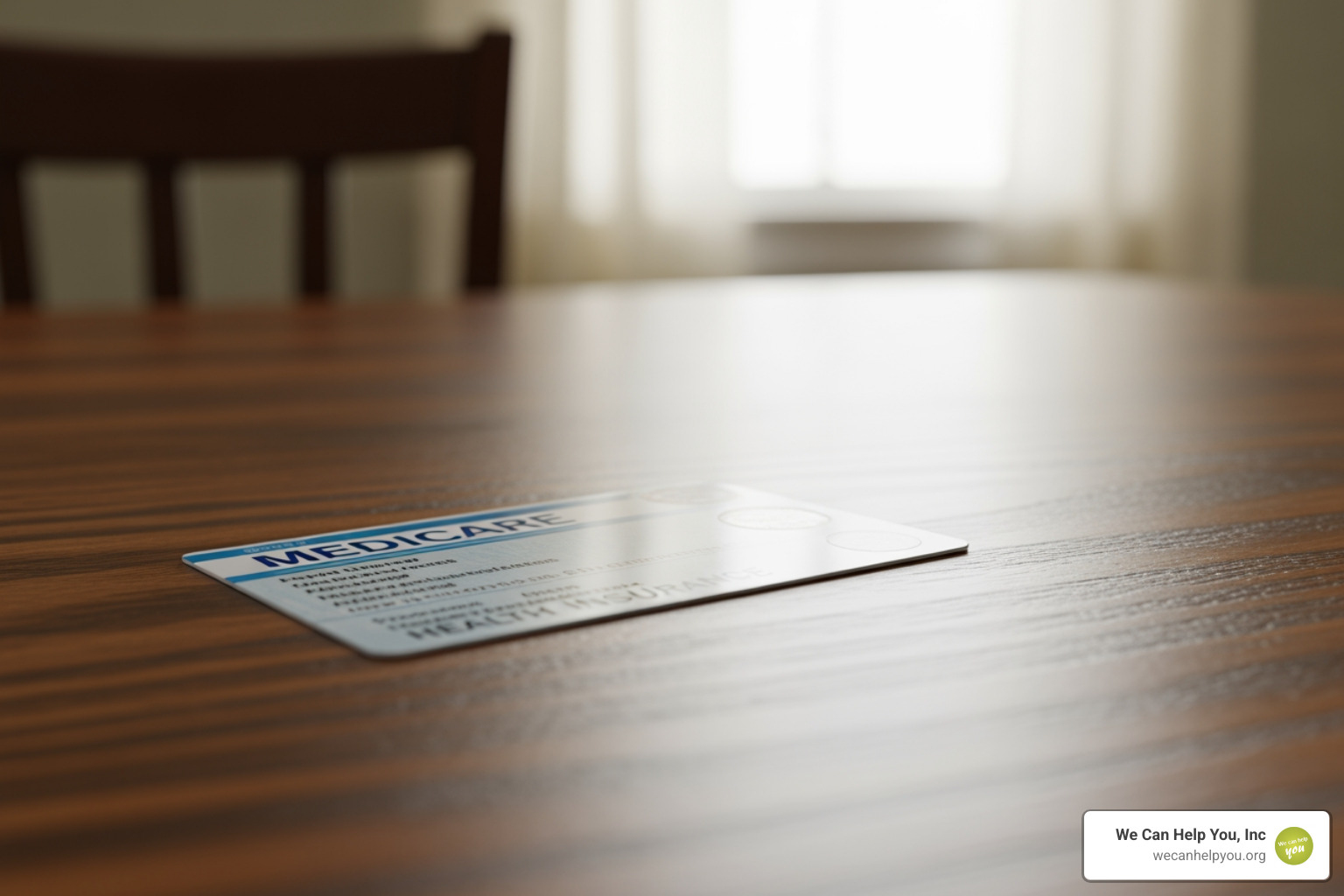 Medicare card on a table - dental vision hearing medicare