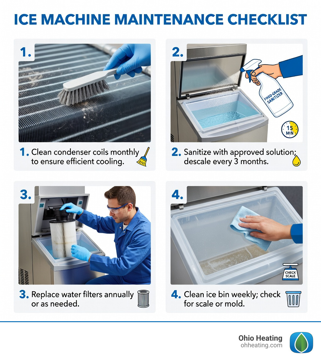 technician inspecting ice machine interior - ice machine service and repair