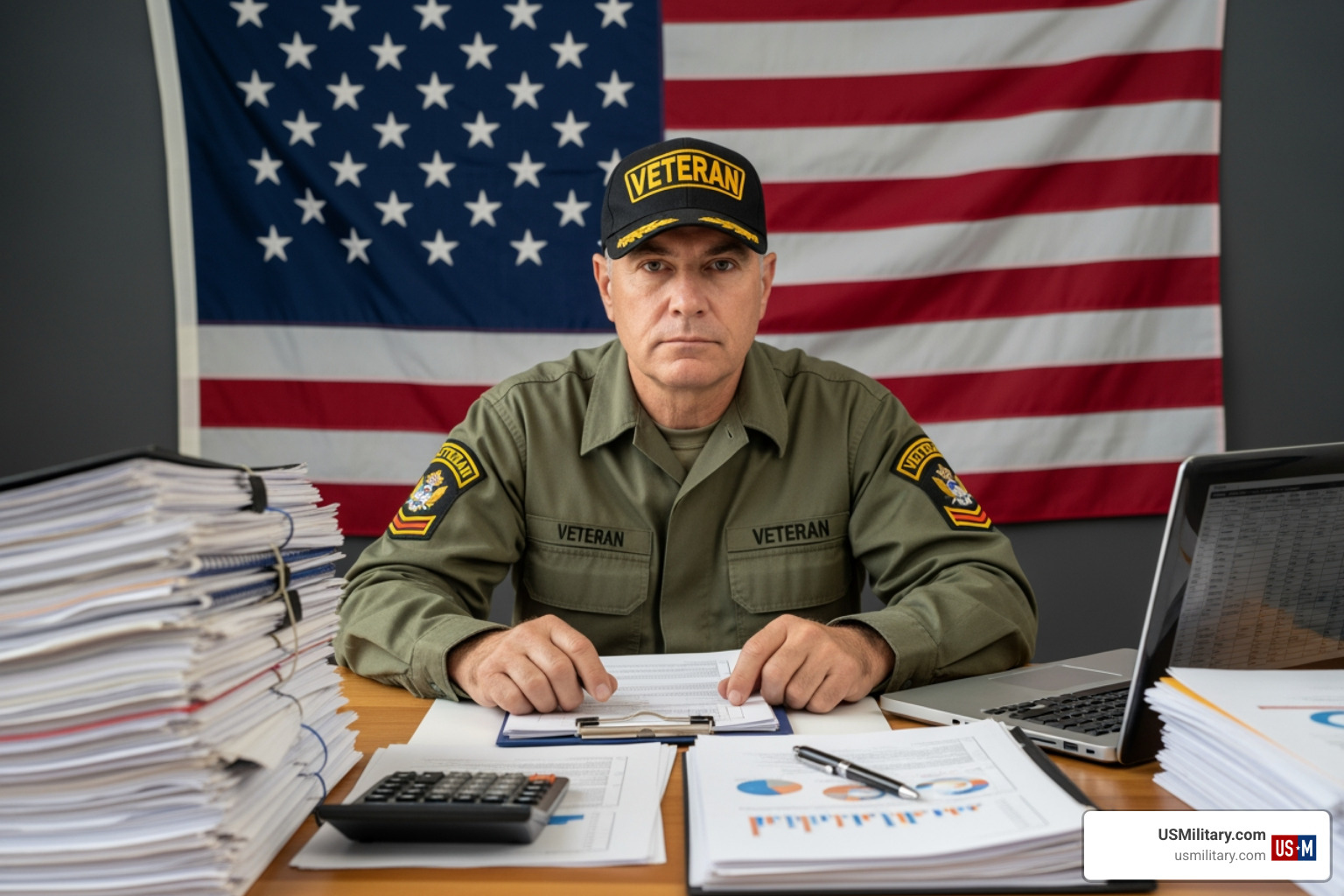 veteran reviewing financial documents - va disability changes in 2026