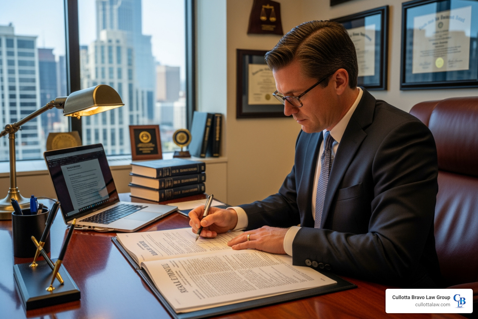 lawyer reviewing a real estate title - Property inheritance lawyer