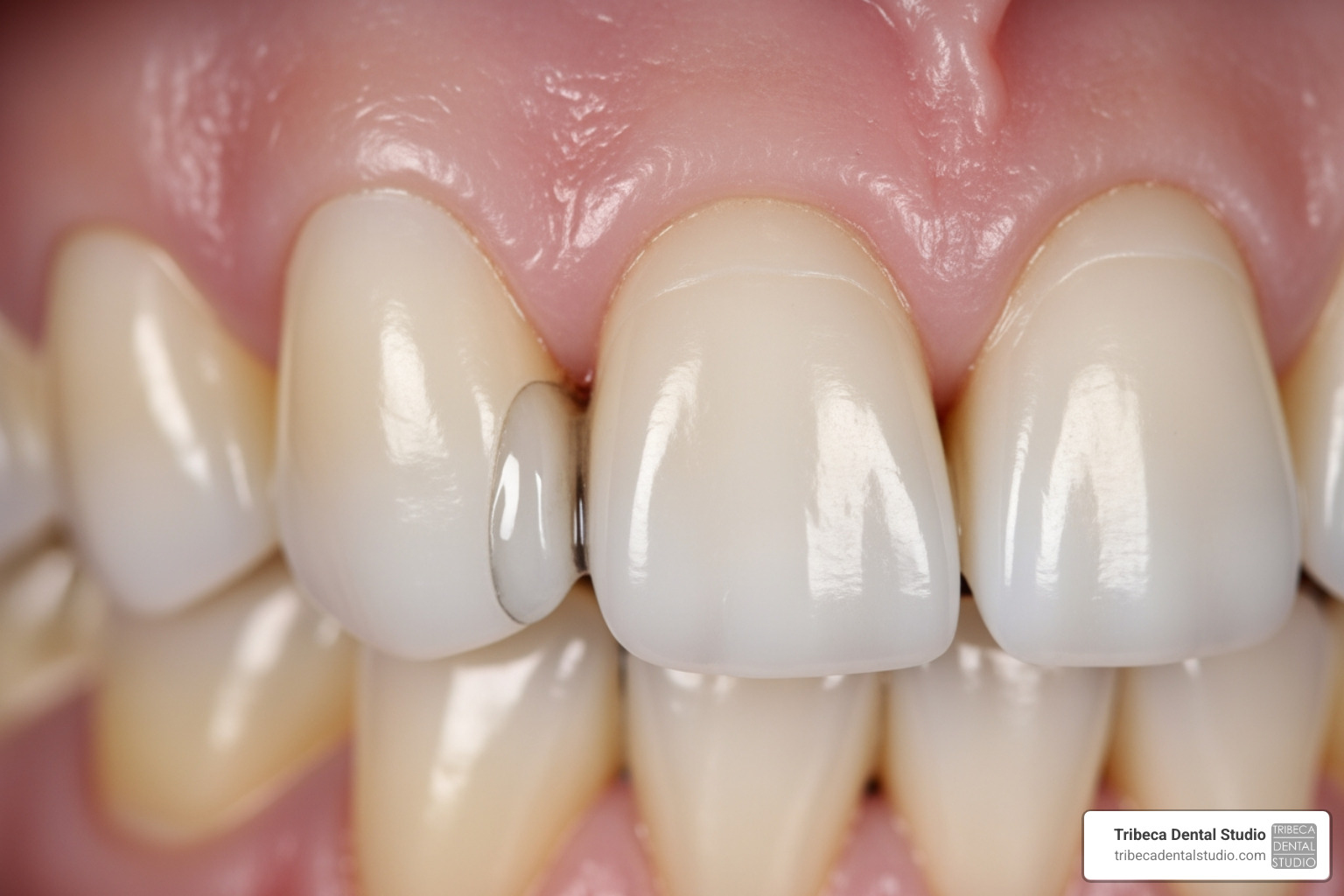 tooth prepared for a crown showing the removal of a small layer of enamel to allow for the cap to fit snugly - crown for cavity