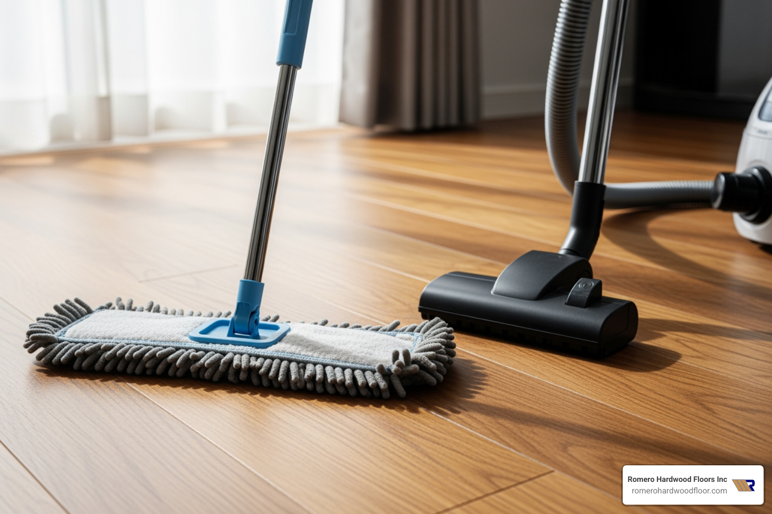 microfiber mop and vacuum on hardwood floor - How to mop hardwood?