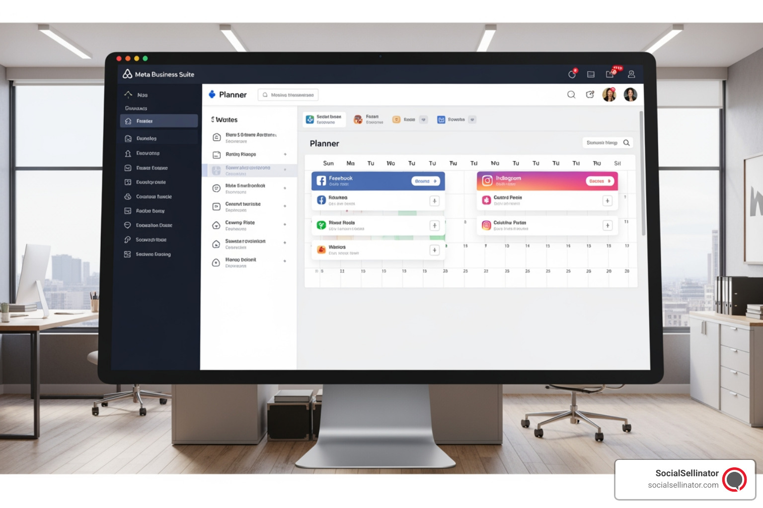 Meta Business Suite Interface - manage facebook page