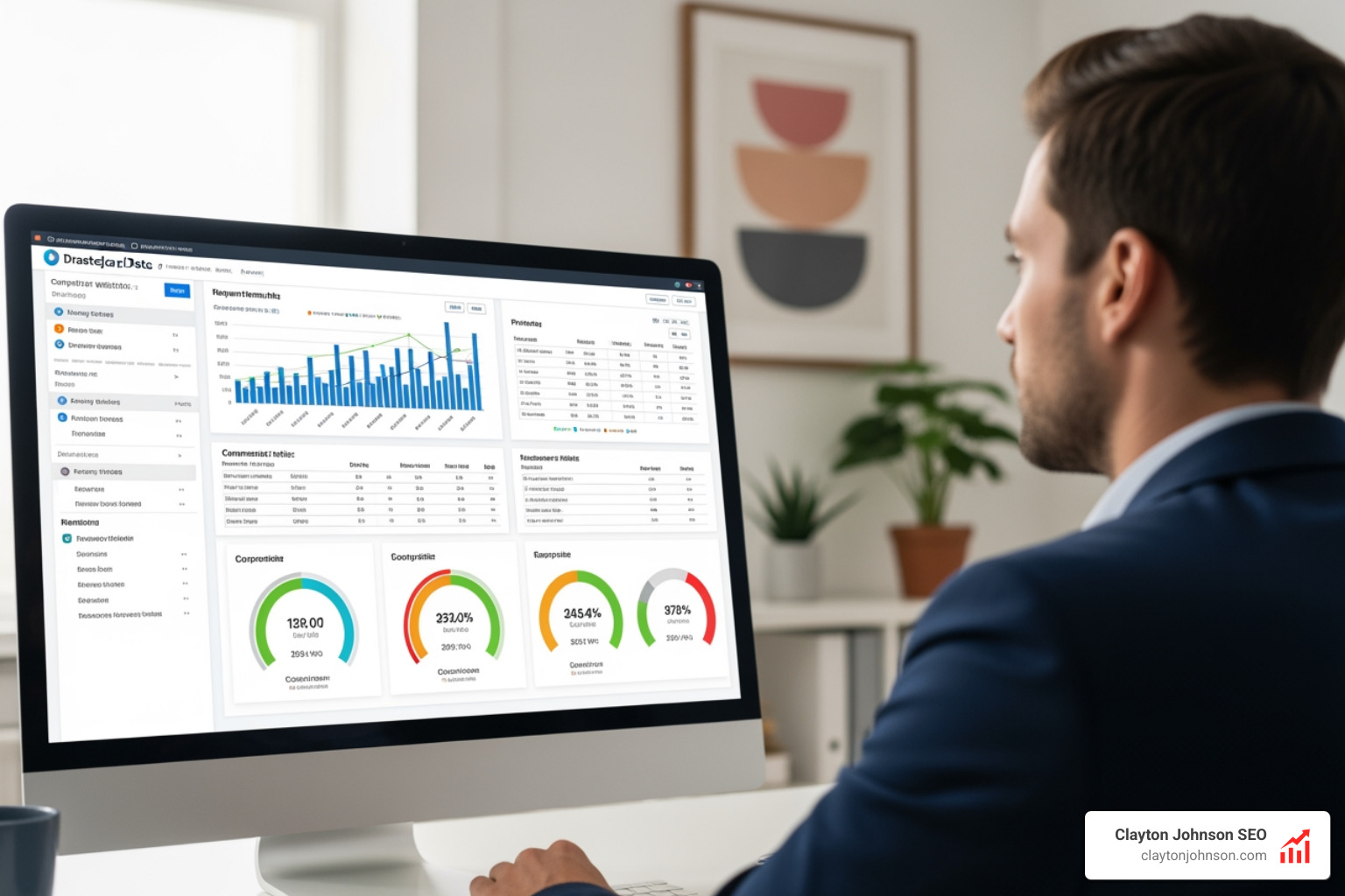 Strategic data dashboard showing competitor website traffic, pricing tiers, and customer sentiment scores - Competitive Analysis