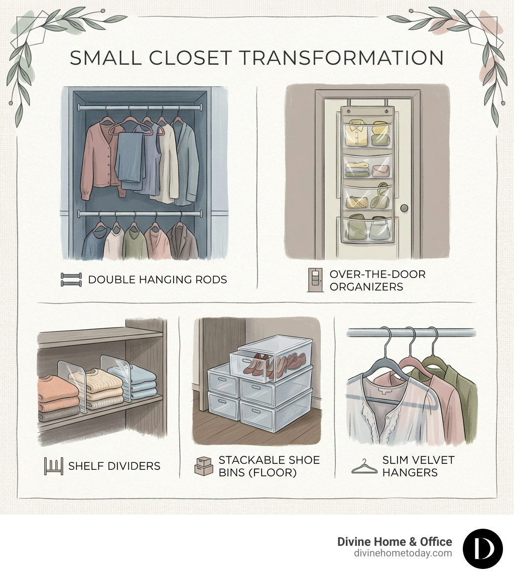 Small Closet Transformation: From Cluttered Chaos To Organized Oasis ...