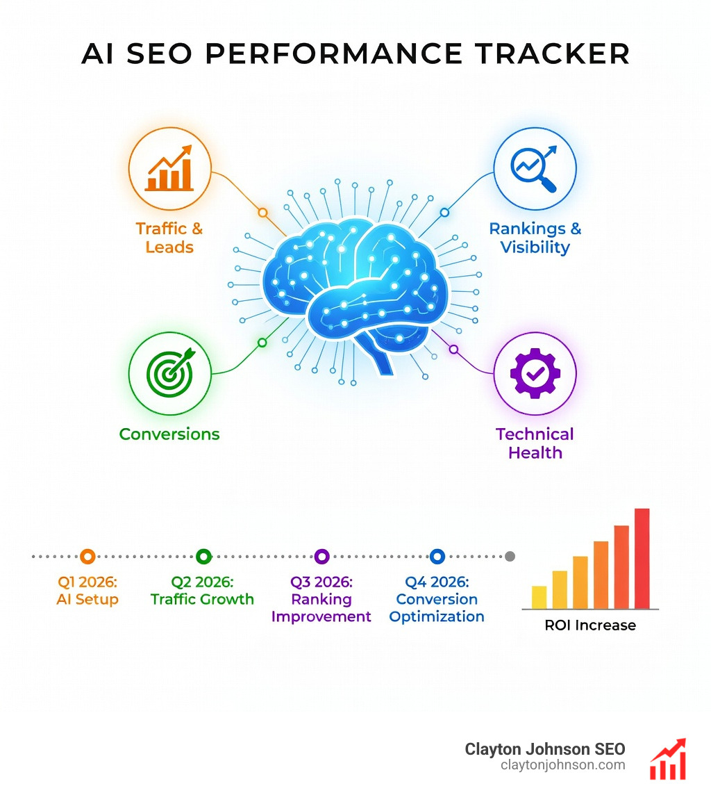A digital landscape shifting from blue links to AI answers with icons representing ChatGPT, Perplexity, and Google AI Overviews connected to brand visibility nodes - ai seo performance tracker