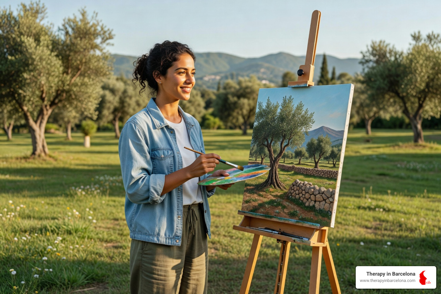 A person enjoying a solo hobby, like painting or hiking near Málaga - Build healthier relationships
