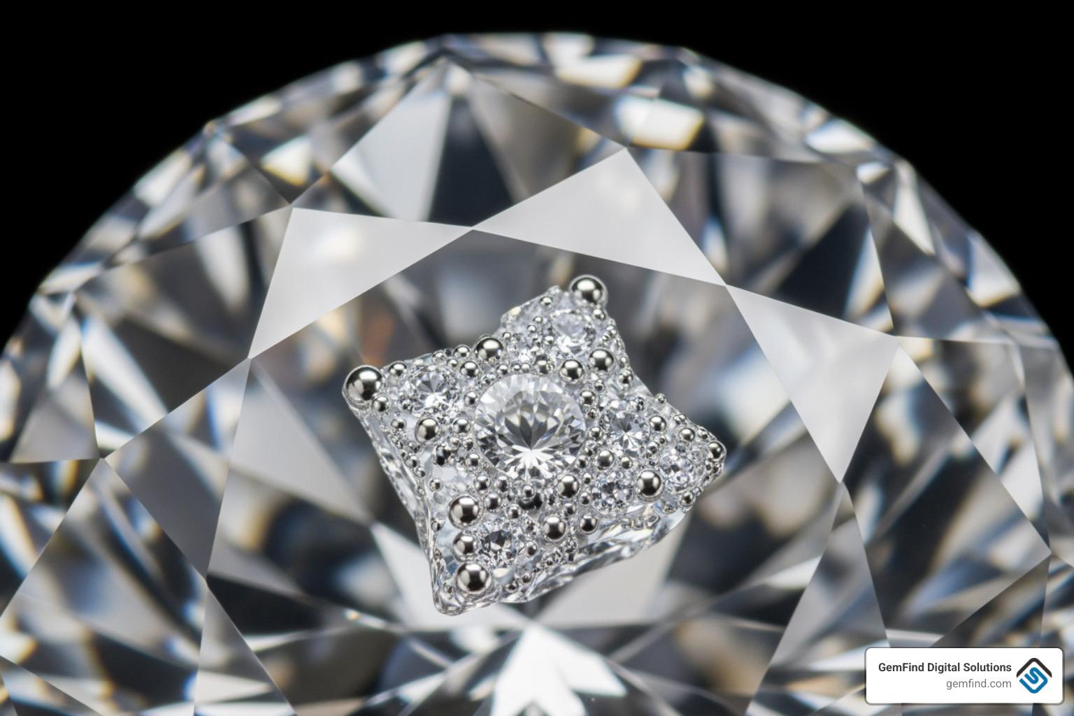 Macro lens capturing gemstone facets - Jewelry photography services