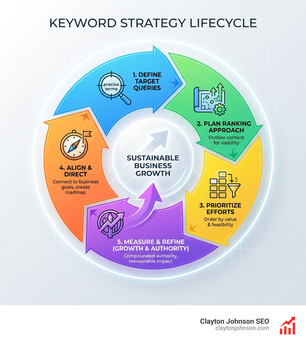 Keyword Strategy lifecycle infographic - Keyword Strategy infographic 