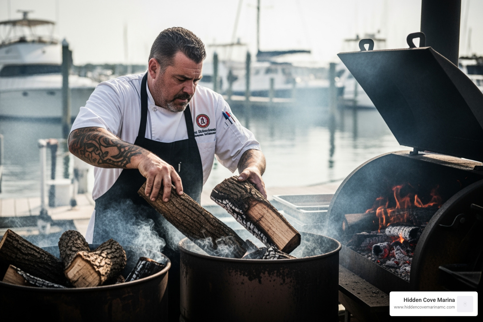 pitmaster anthony dibernardo preparing smoked meats - bbq moncks corner sc