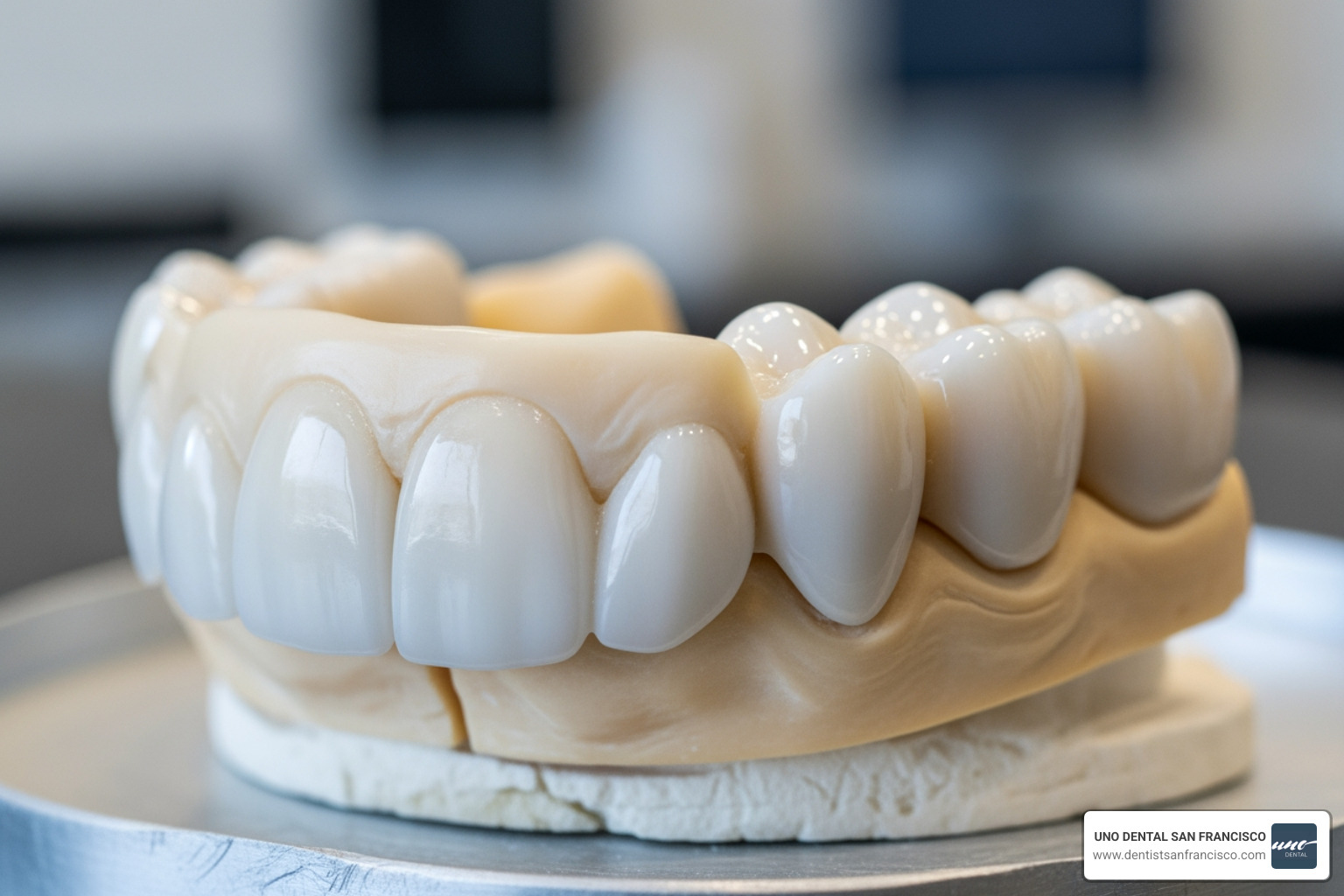 Finished ceramic-hybrid 3D printed crown - 3D printed dental crowns Finished ceramic-hybrid 3D printed crown - 3D printed dental crowns