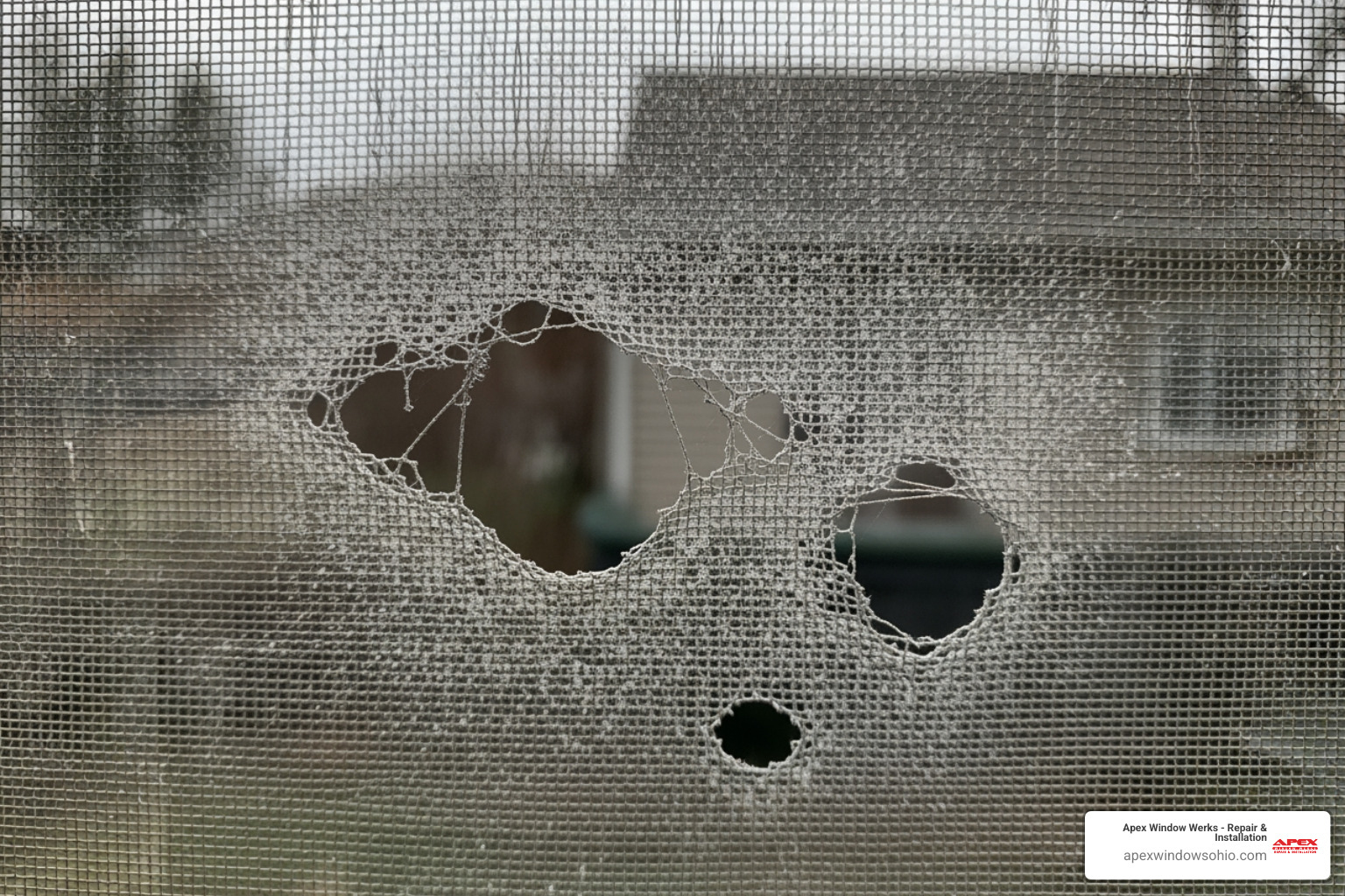 brittle sun-damaged window screen - get window screen fixed near me