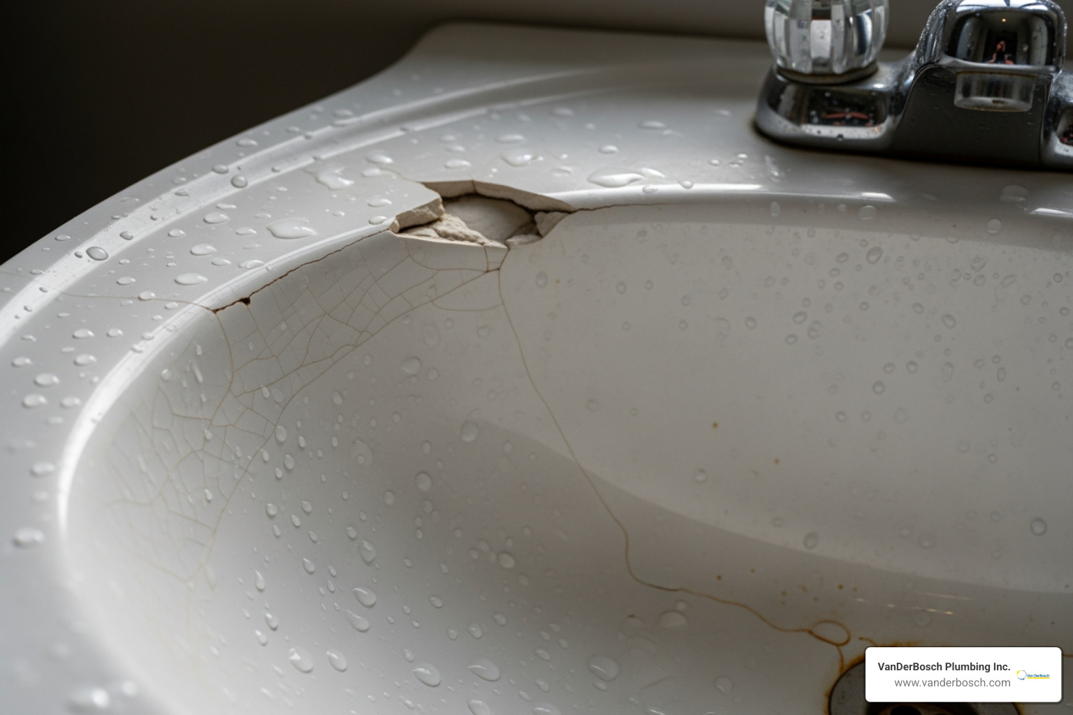 cracked ceramic bathroom sink - Sink repair Oak Park