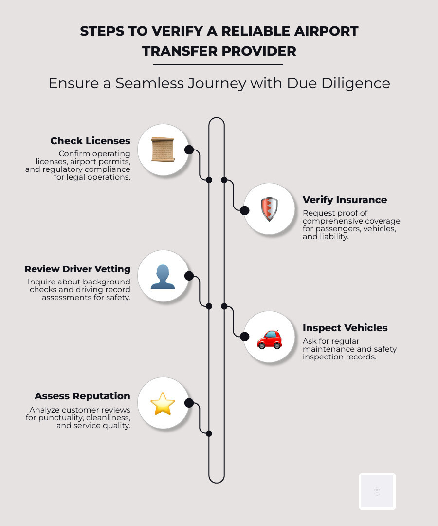 Infographic showing the journey of a reliable airport transfer - Reliable airport service infographic infographic-line-5-steps-elegant_beige