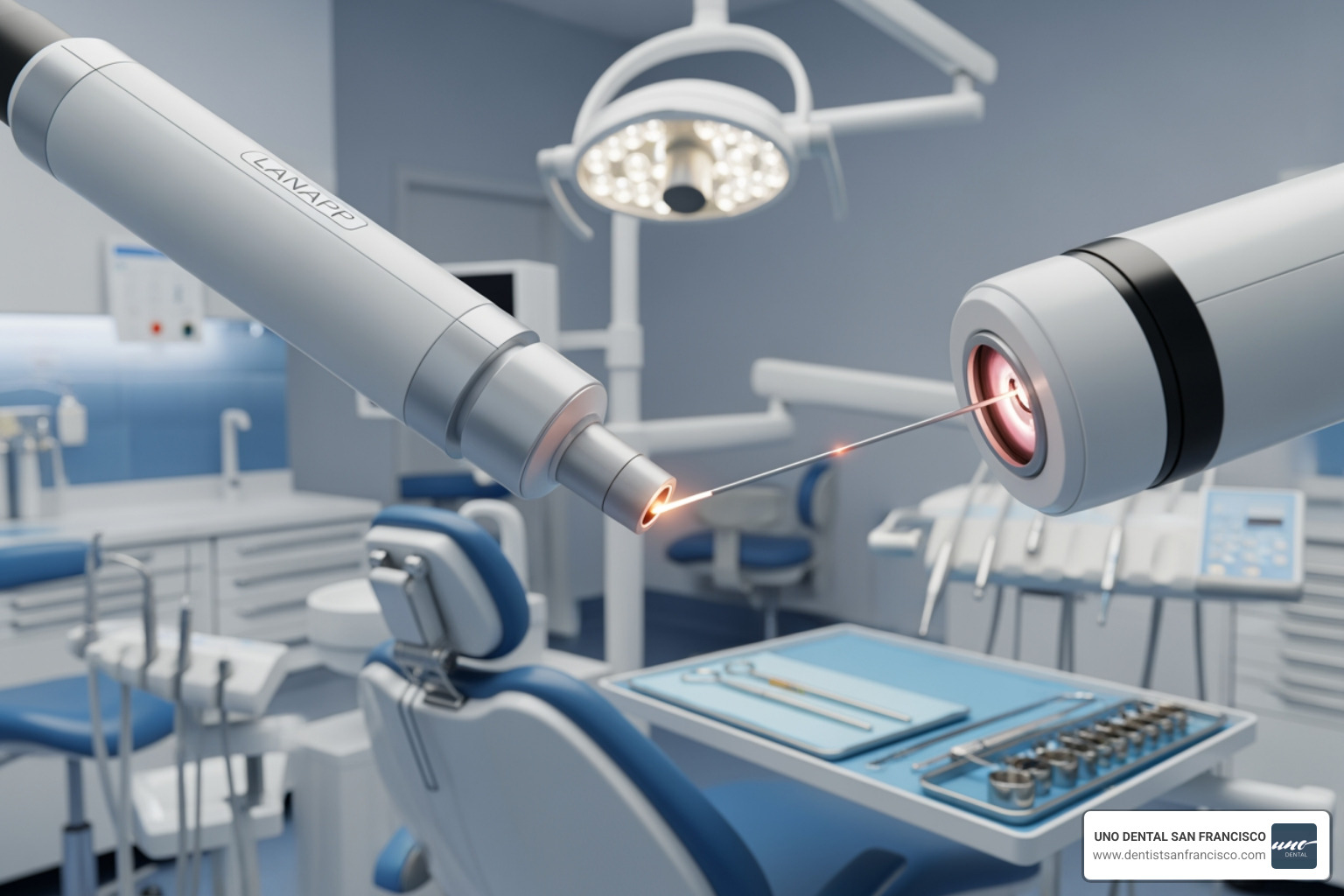 IMAGE of advanced dental laser technology used for LANAP therapy - San Francisco gum treatment IMAGE of advanced dental laser technology used for LANAP therapy - San Francisco gum treatment