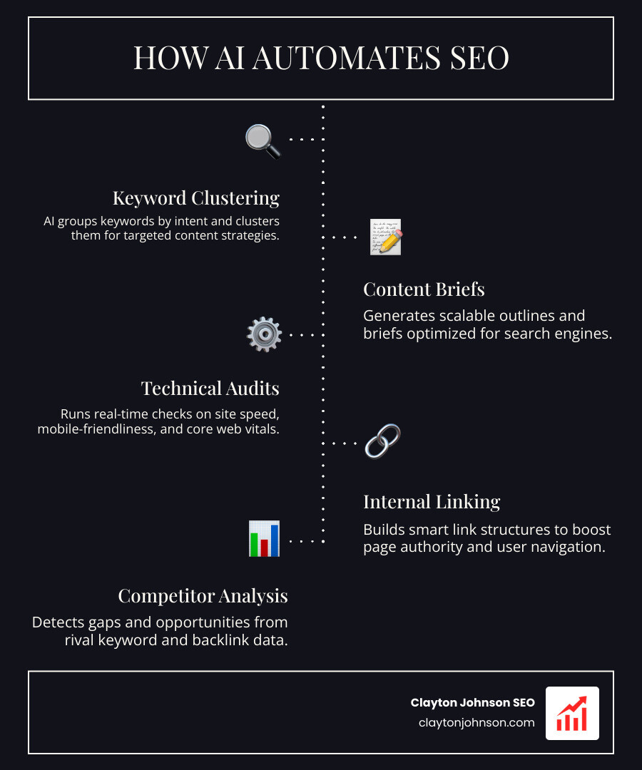 A human-AI collaborative workspace showing a marketing team reviewing data visualizations provided by an AI agent on a large screen - how ai automates seo
