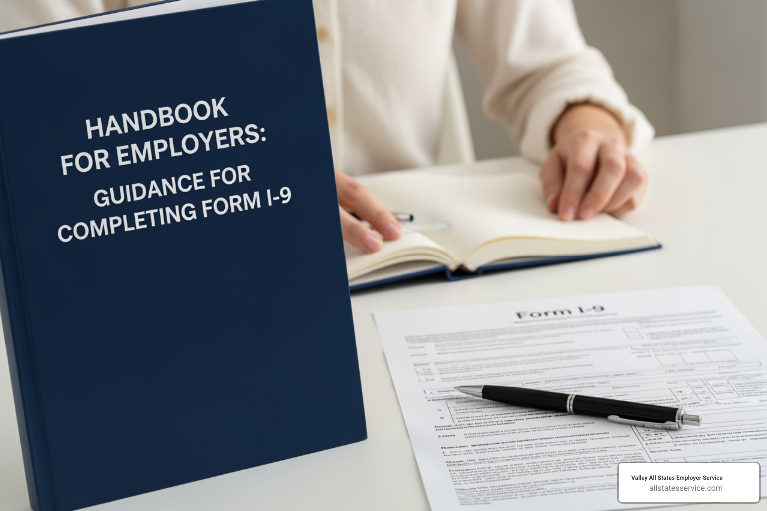 Official USCIS M-274 handbook cover showing the title Handbook for Employers Guidance for Completing Form I-9 - handbook for employers guidance for completing form i 9