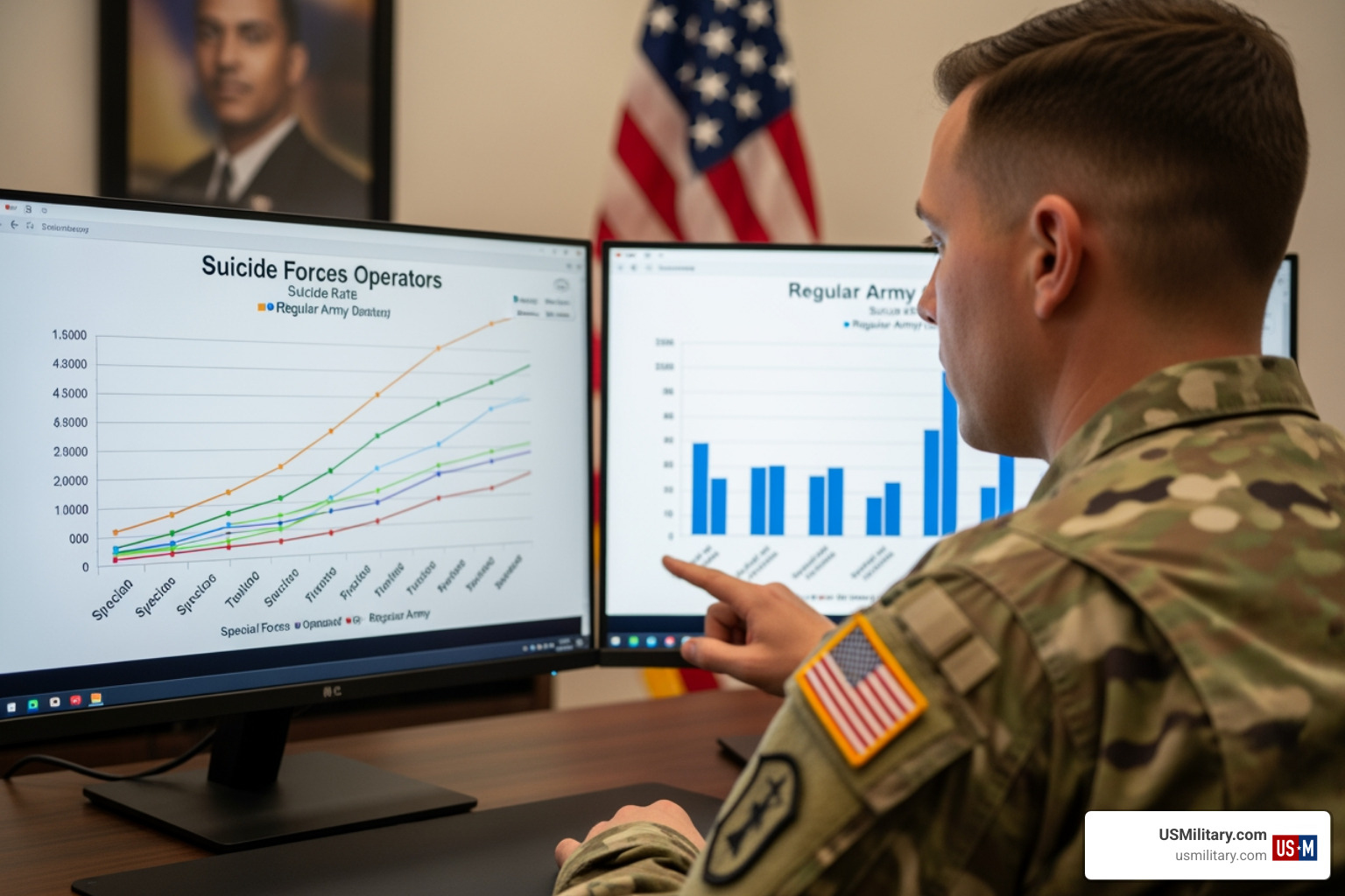 Military data chart showing suicide trends - Are Suicides An Important Concern For Army Special Force Operators