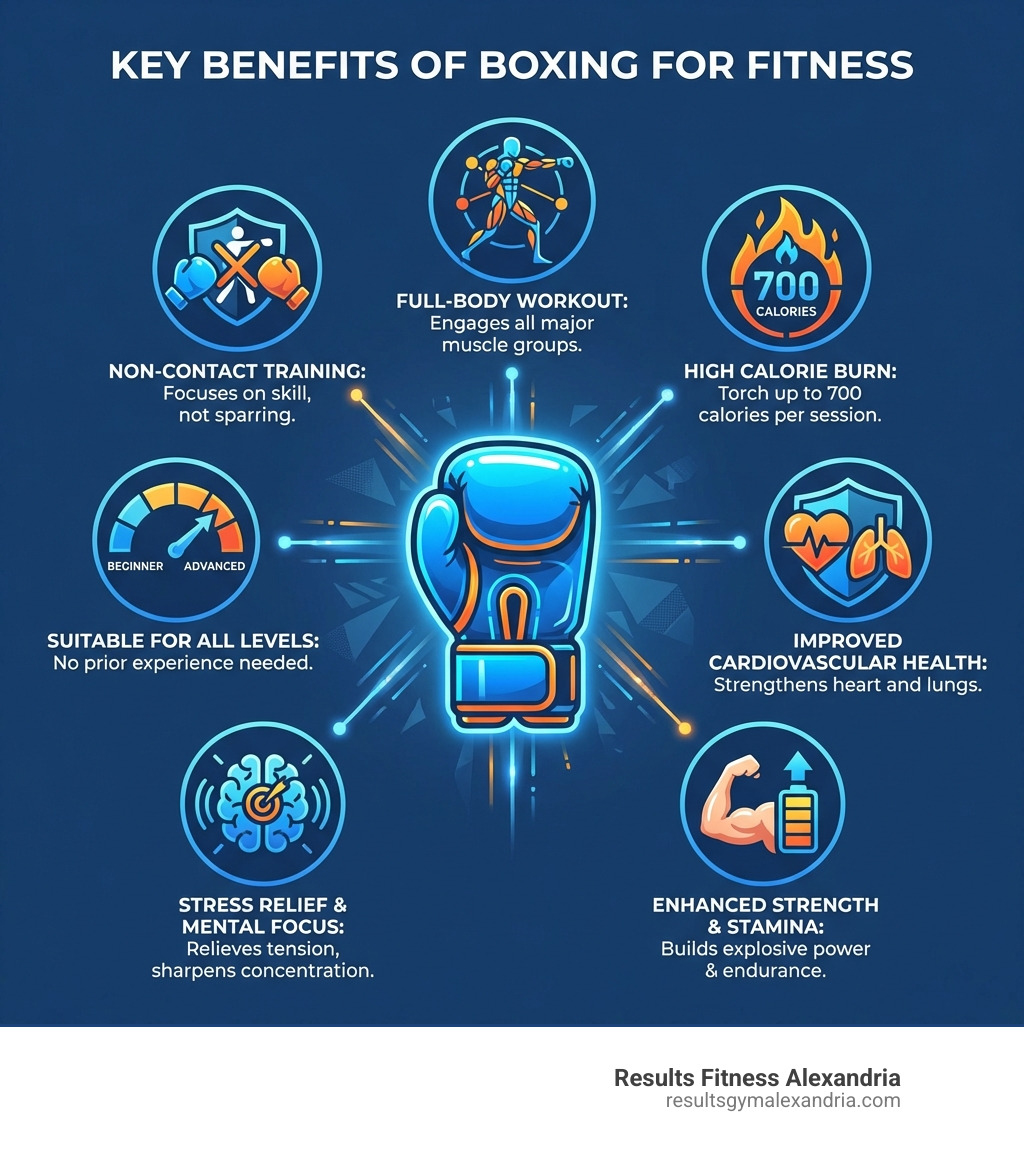 Key Benefits of Boxing for Fitness - boxing classes for fitness infographic Key Benefits of Boxing for Fitness - boxing classes for fitness infographic