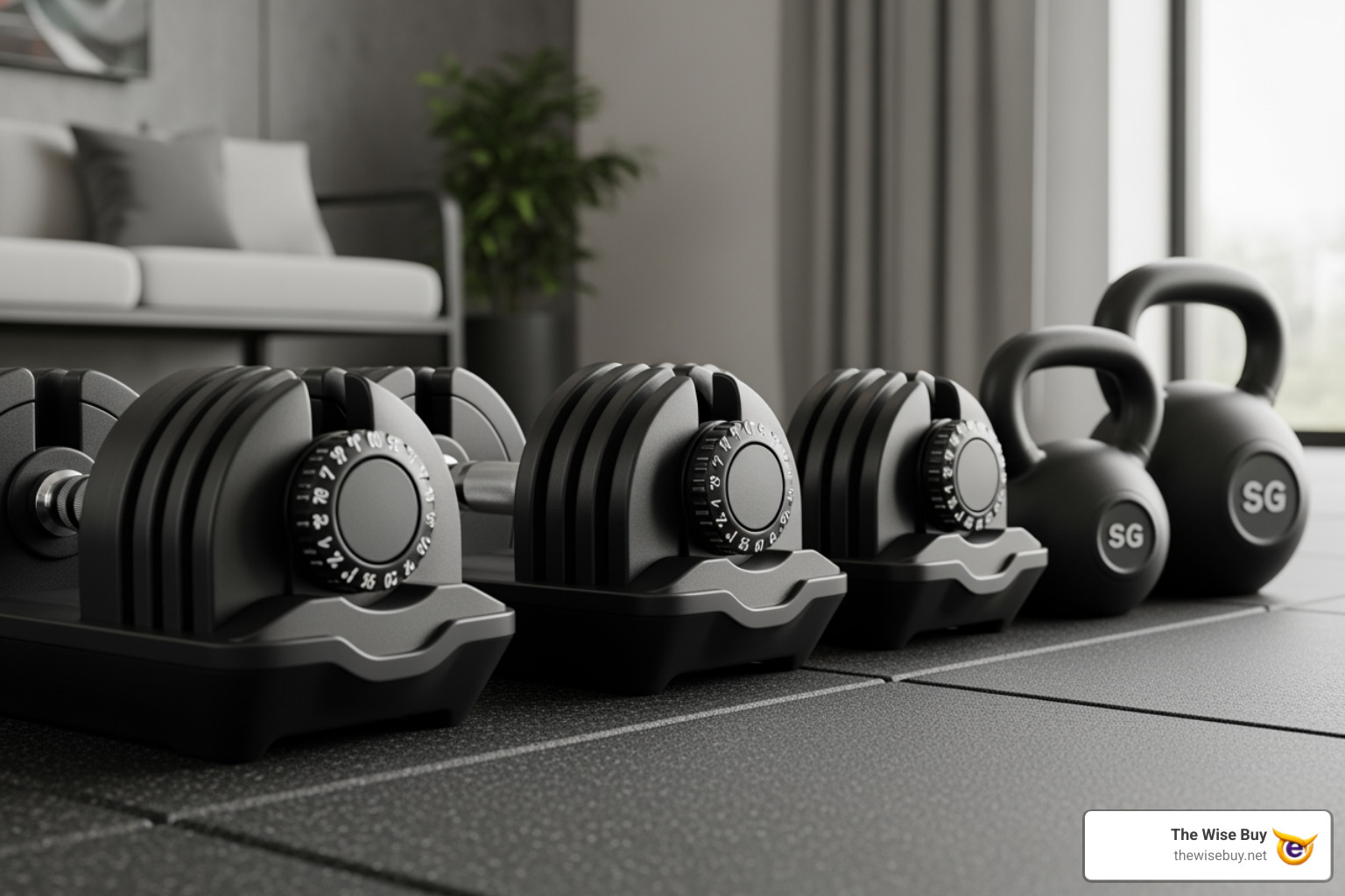 Adjustable dumbbells and kettlebells for home strength training - home gym equipment deals