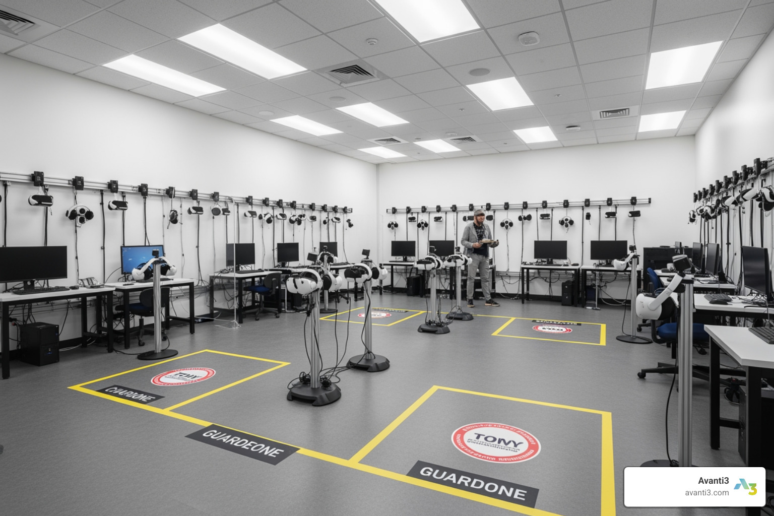 VR lab physical layout and setup - tools needed for virtual reality exhibition