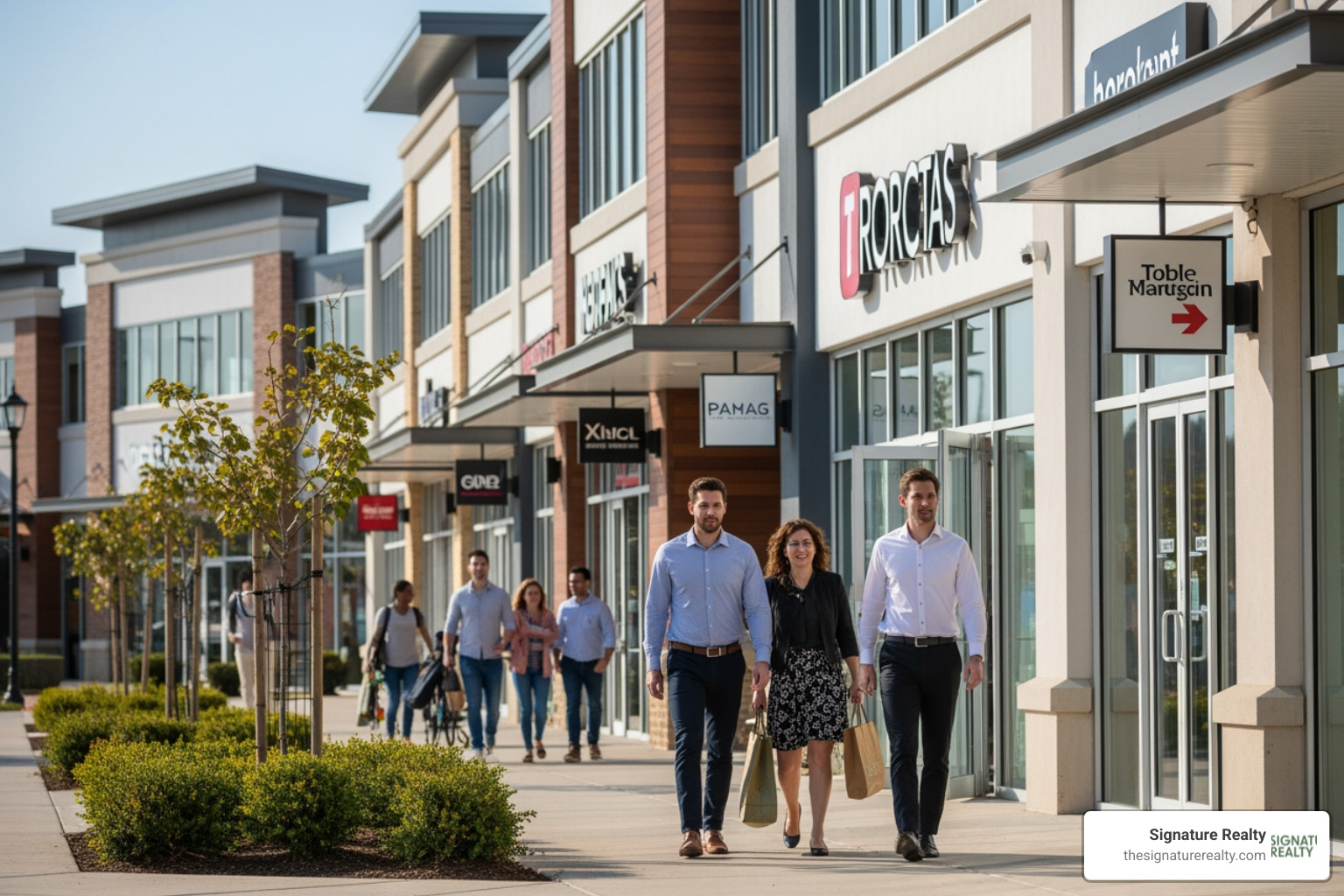 Property manager reviewing site plans - retail property management Property manager reviewing site plans - retail property management