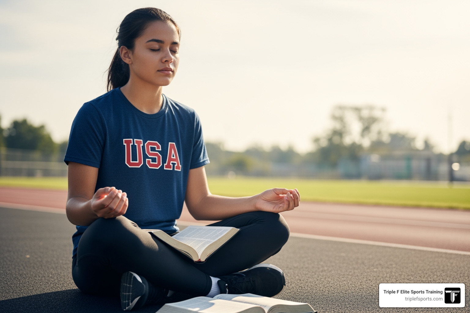 athlete meditating on Scripture - faith-based sports training athlete meditating on Scripture - faith-based sports training