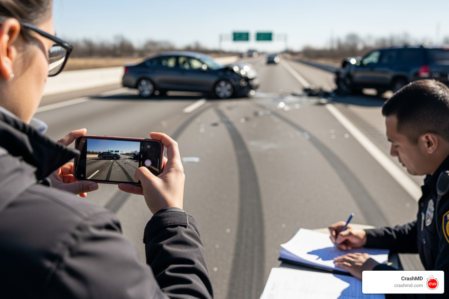 documenting an accident scene - Car accident recovery documenting an accident scene - Car accident recovery